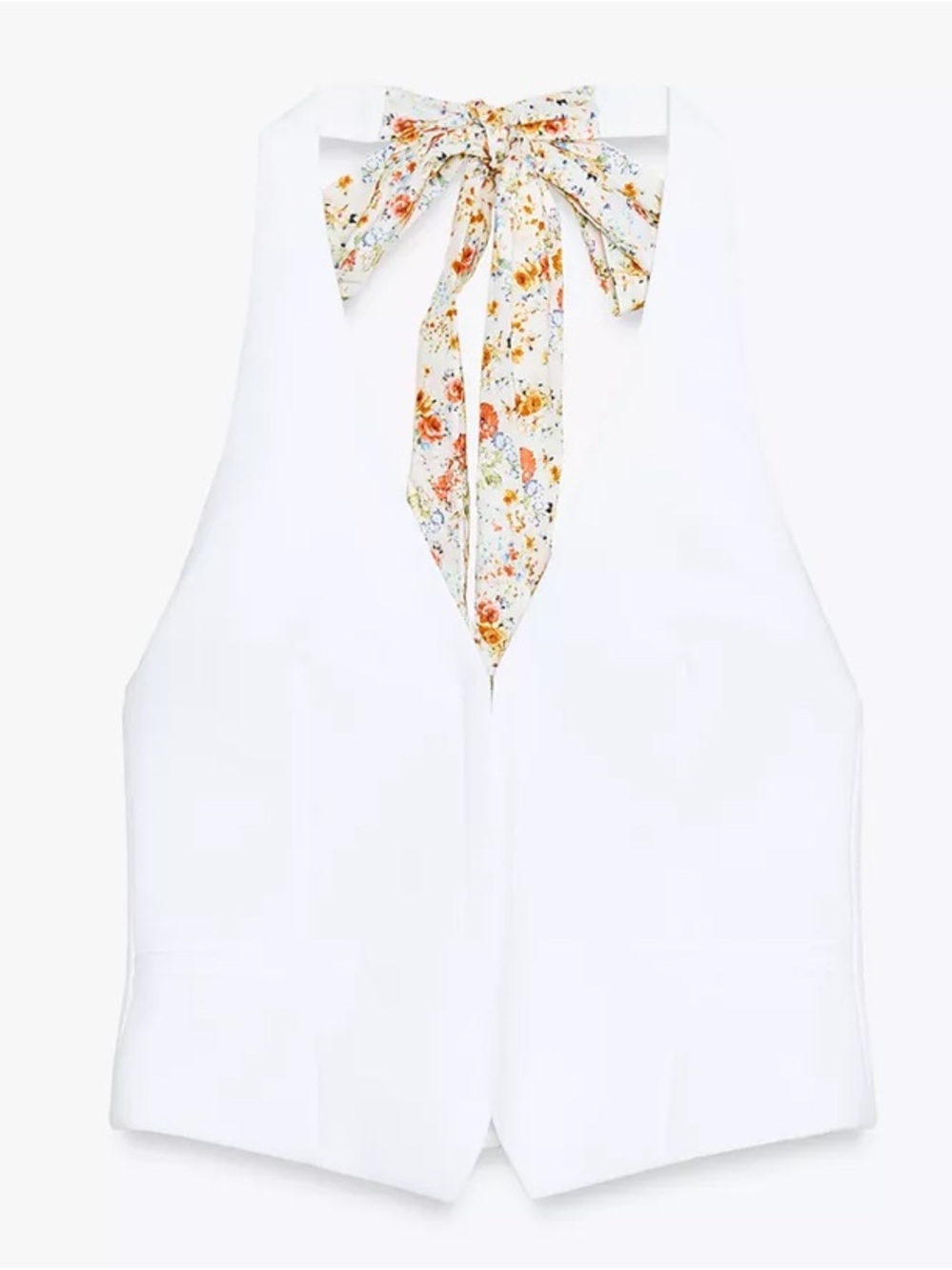 Zara - Printed Scarf Halter Vest Top